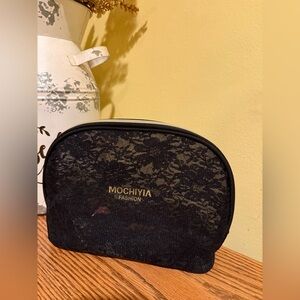 Mochiya Black Lace Cosmetic Bag